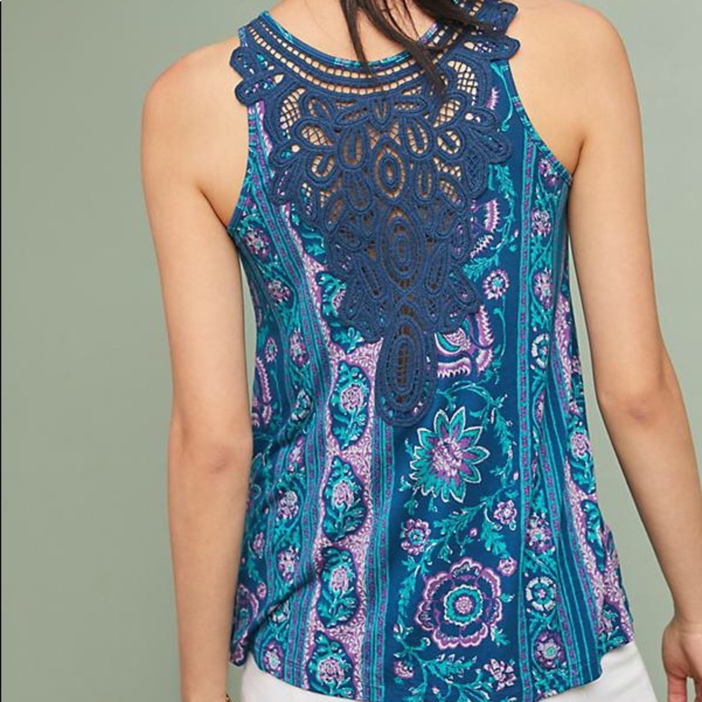 NWT Akemi + Kin Epoca Crocheted Top Anthro XS